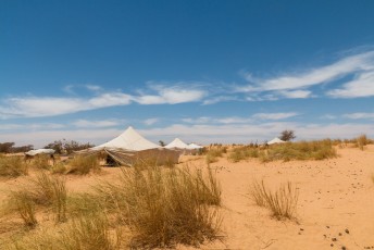 We kwamen nog wat nomaden tegen die met hun tenten, kamelen en ezels door de woestijn trekken.