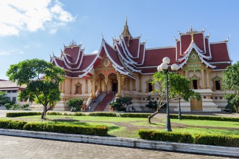 Dit is een onderdeel van het Pha That Luang tempelcomplex.