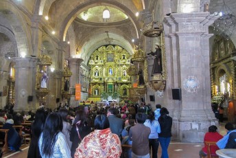 In La Paz maar weer eens een kerk bezocht.