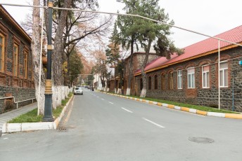 Het oude centrum van Zaqatala.