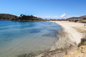 Het strand van Challapampa op Isla del Sol.