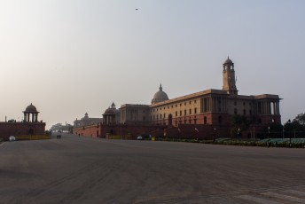 De hoofdingang van het Rashtrapati Bhavan.