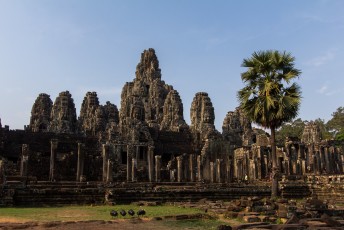 de tempel Bayon in Angkor Tom (vond ik 1 van de mooiste)