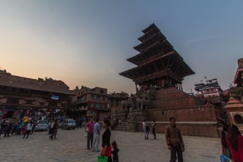 Met de Nyatapola Tempel, de hoogste pagoda in Nepal.