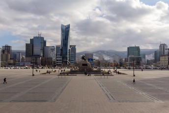 Het Sukhbaatar plein.