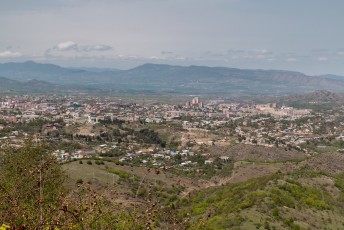 De hoofdstad Stepanakert, populatie ongeveer 50.000.