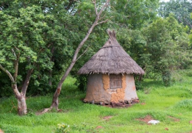 Typical hut in Mali, picture from the photo gallery Mali on www.edvervanzijnbed.nl/en/
